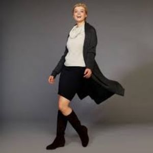 Black Wedge Suade Boots